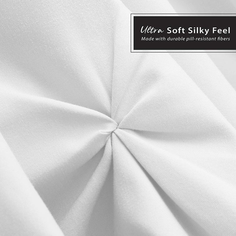 Nestl White Bed Skirt Full Size, Pinch Pleat Full Bed Skirt, 14" Inch Drop Full Bedskirt, Hotel Quality White Bed Skirts, Premium Microfiber Bedskirt for Full Bed, White Full Bed Skirt - Image 5